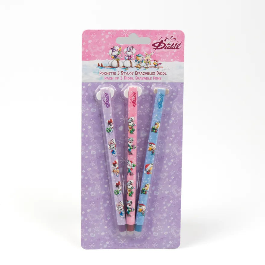 Précommande - Pochette 3 Stylos effaçable Diddl (Collection Hiver 2026) - Livraison à partir de fin octobre