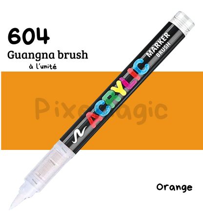Guangna brush 604 orange feutre acrylique à l'unité