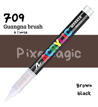 Guangna brush 709 Brown black feutre acrylique à l'unité