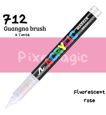 Guangna brush 712 Fluorescent rose feutre acrylique à l'unité