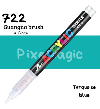 Guangna brush 722 Turquoise blue feutre acrylique à l'unité