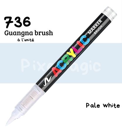 Guangna brush 736 Pale white feutre acrylique à l'unité