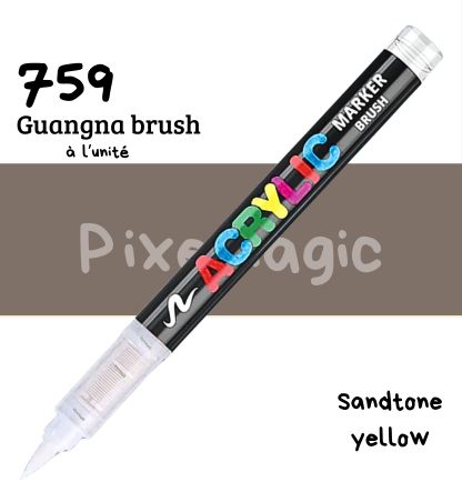 Guangna brush 759 Sandtone yellow feutre acrylique à l'unité