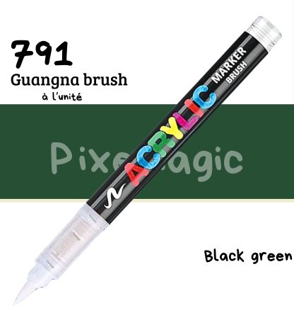 Guangna brush 791 Black green feutre acrylique à l'unité