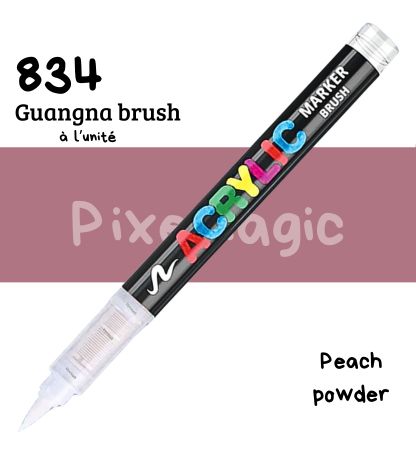 Guangna brush 834 Peach powder feutre acrylique à l'unité