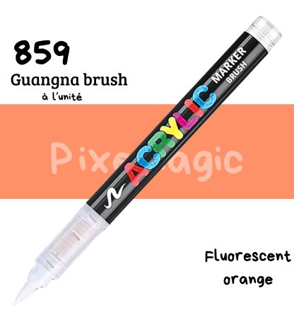 Guangna brush 859 Fluorescent orange feutre acrylique à l'unité