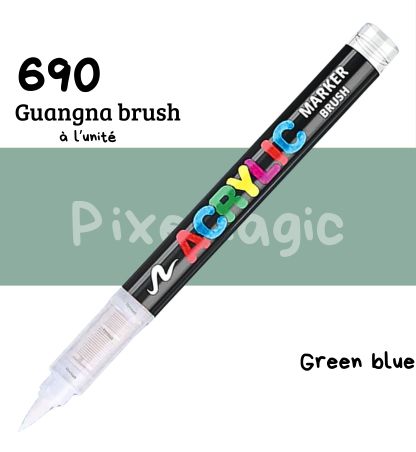 Guangna brush 690 green blue feutre acrylique à l'unité
