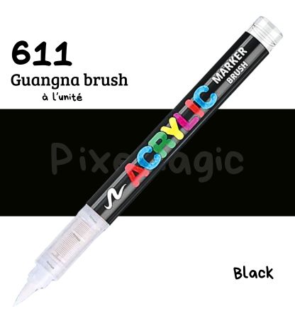 Guangna brush 611 black feutre acrylique à l'unité