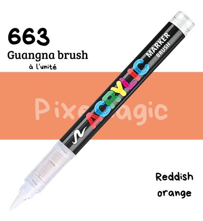 Guangna brush 663 Reddish orange feutre acrylique à l'unité