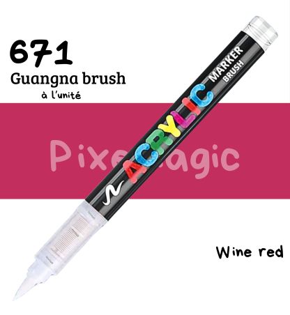 Guangna brush 671 Wine red feutre acrylique à l'unité