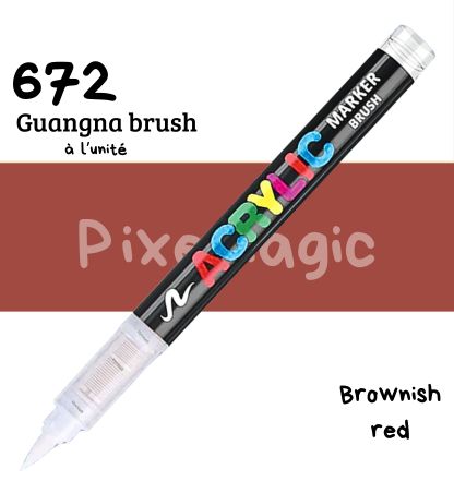 Guangna brush 672 Brownish red feutre acrylique à l'unité