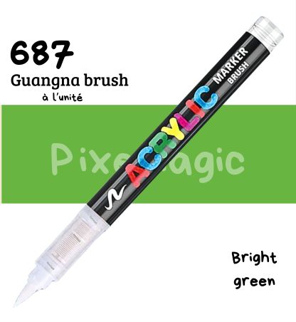 Guangna brush 687 Bright green feutre acrylique à l'unité (Copie)