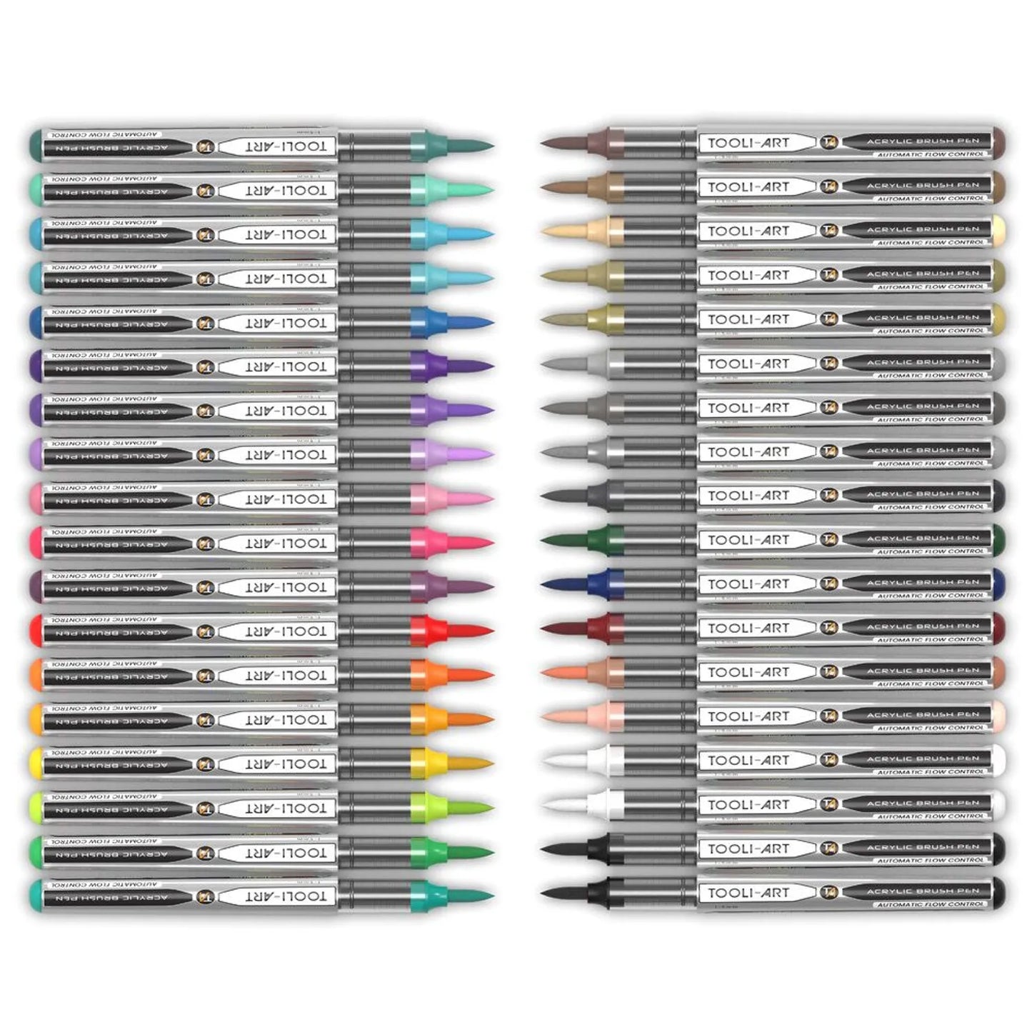 TOOLI Marqueur Acrylique Set Essentiel 36 couleurs pointe pinceau AFC