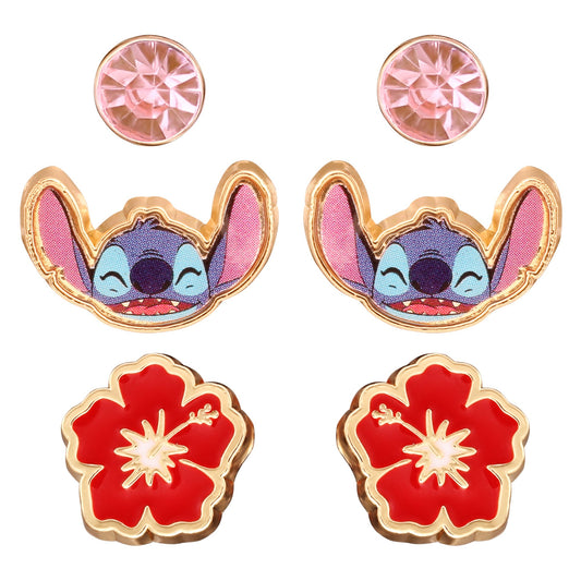 3 paires de boucle d’oreille Stitch