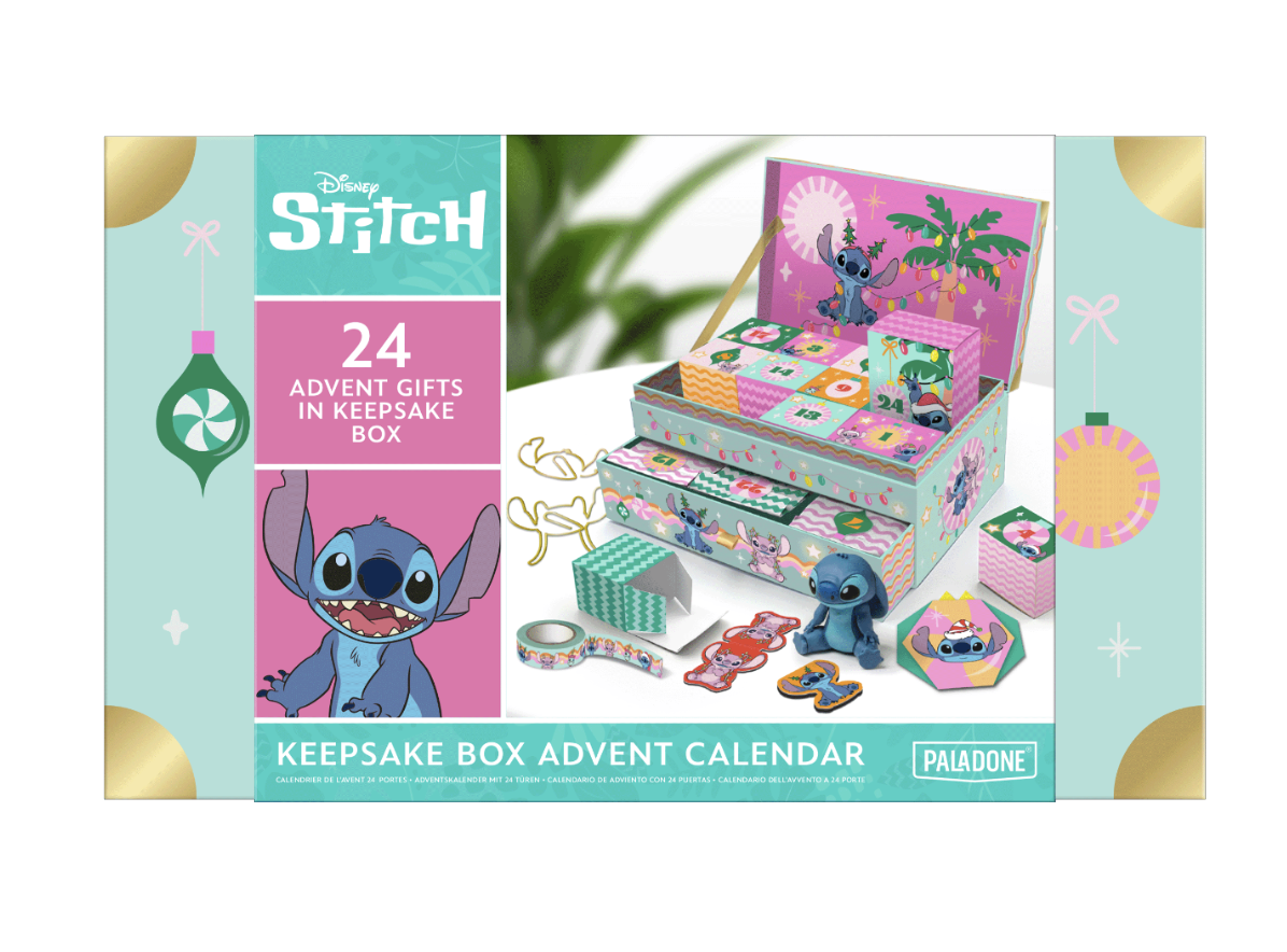 Calendrier de l’avent papeterie Stitch