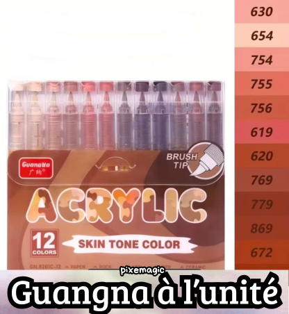 Feutre acrylique guangna brush skin tone vendu à l'unité