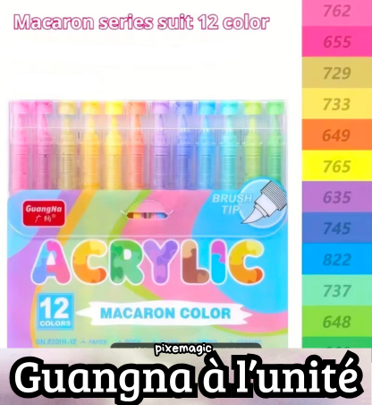 Feutre acrylique guangna brush macaron vendu à l'unité