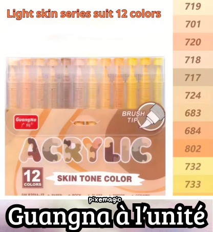 Feutre acryliques guangna brush skin tone