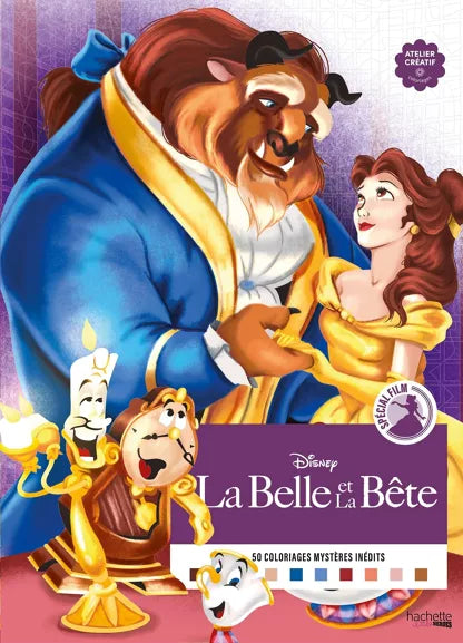 Coloriage mystère La belle et la bête