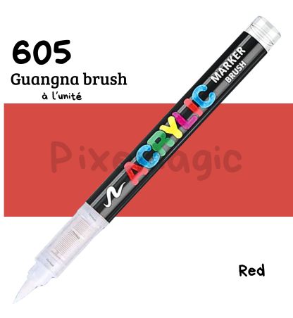 Guangna brush. 605 red acrylique à l'unité