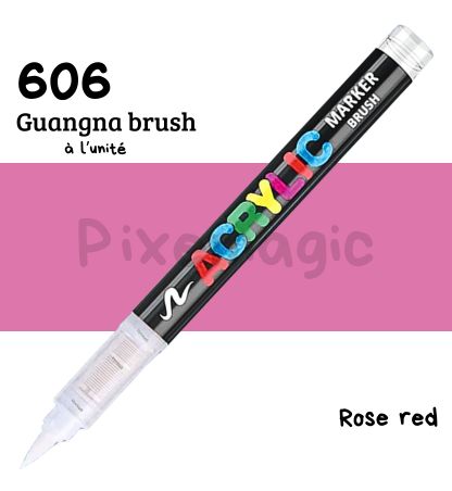 Guangna brush 606 rose red feutre acrylique à l'unité