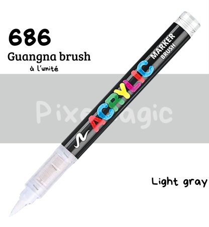 Guangna brush 686 Light gray feutre acrylique à l'unité