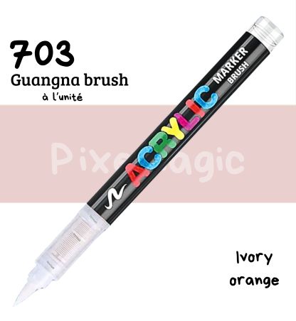 Guangna brush 703 Ivory orange feutre acrylique à l'unité