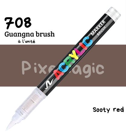Guangna brush 708 Sooty red feutre acrylique à l'unité