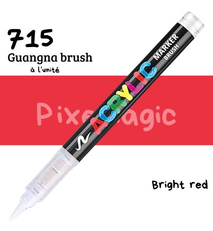 Guangna brush 715 Bright red feutre acrylique à l'unité