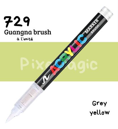 Guangna brush 729 Grey Yellow  feutre acrylique à l'unité