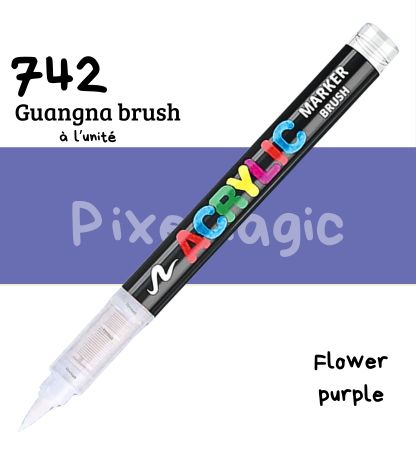 Guangna brush 742 Flower purple feutre acrylique à l'unité