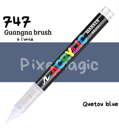 Guangna brush 747 Quetou blue  feutre acrylique à l'unité