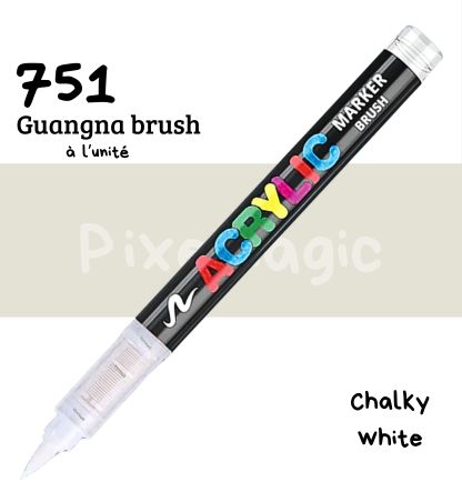 Guangna brush 751 Chalky white feutre acrylique à l'unité
