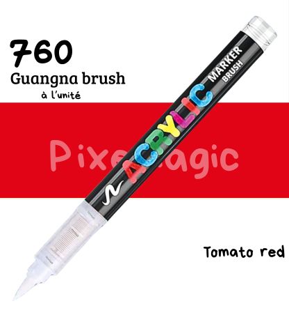 Guangna brush 760 Tomato red feutre acrylique à l'unité