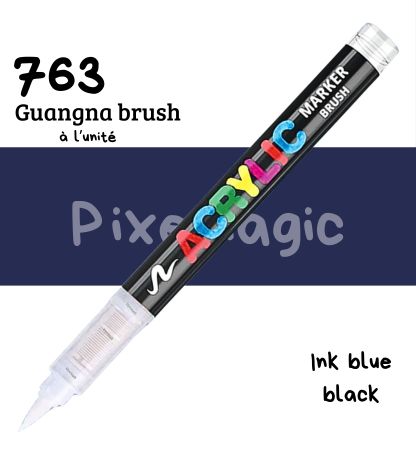 Guangna brush 763 Ink blue black feutre acrylique à l'unité
