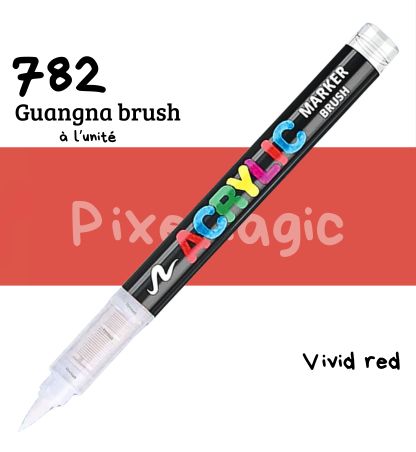 Guangna brush 782 Vivid red feutre acrylique à l'unité