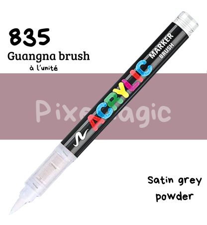 Guangna brush 835 Satin grey powder  feutre acrylique à l'unité