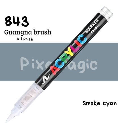 Guangna brush 843 Smoke cyan feutre acrylique à l'unité