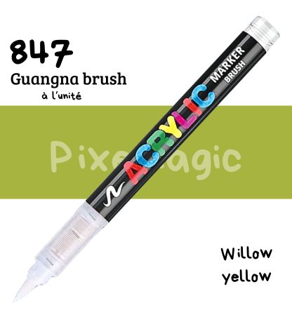 Guangna brush 847 Willow yellow feutre acrylique à l'unité