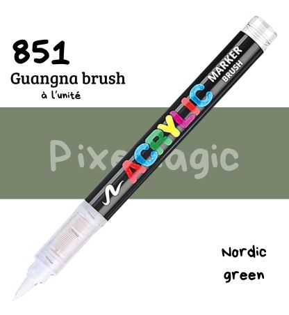 Guangna brush 851 Nordic green feutre acrylique à l'unité