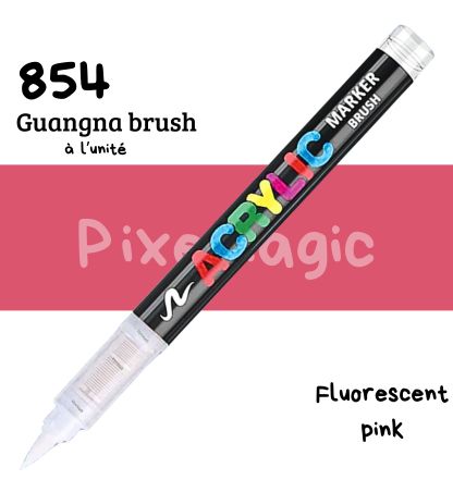 Guangna brush 854 Fluorescent pink feutre acrylique à l'unité