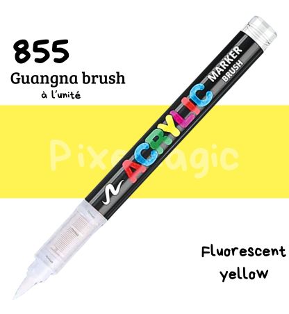 Guangna brush 855 Fluorescent yellow feutre acrylique à l'unité