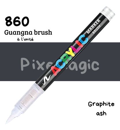 Guangna brush 860 Graphite ash feutre acrylique à l'unité
