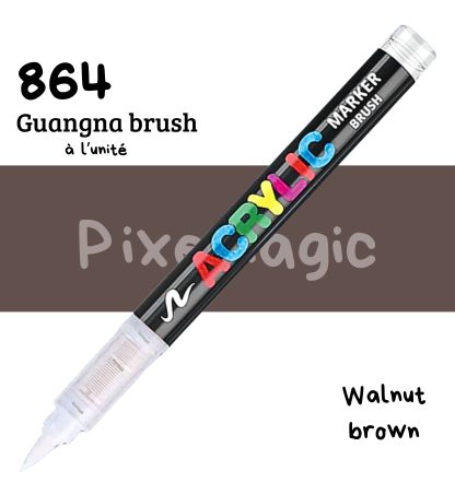 Guangna brush 864 Walnut  brown feutre acrylique à l'unité