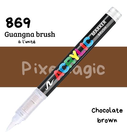 Guangna brush 869 Chocolate brown feutre acrylique à l'unité