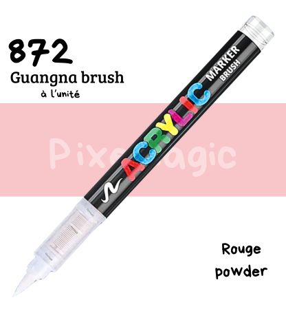 Guangna brush 872 Rouge powder feutre acrylique à l'unité