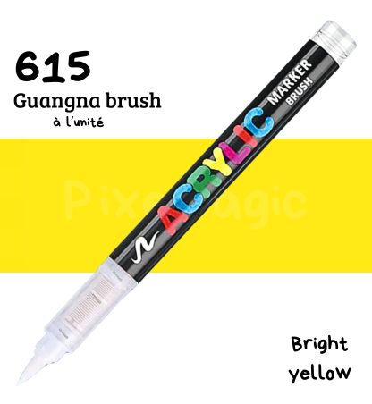 Guangna brush 615 bright yellow feutre acrylique à l'unité