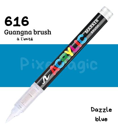 Guangna brush 616 dazzle blue feutre acrylique à l'unité