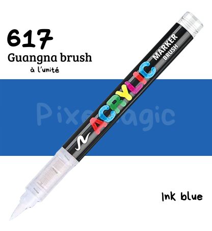 Guangna brush 617 ink blue feutre acrylique à l'unité