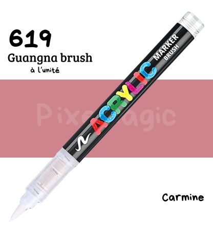Guangna brush 619 carmine feutre acrylique à l'unité